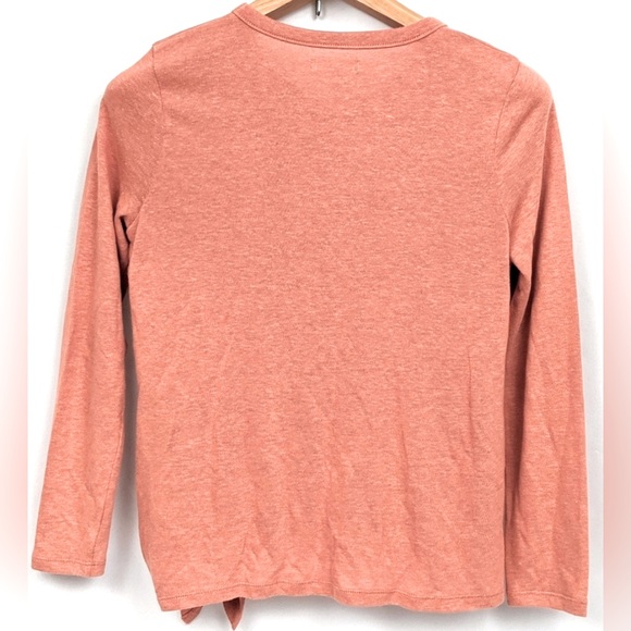 Madewell Soundcheck Long Sleeve Shirt Side Tie Linen Blend Peach
Orange - Picture 3 of 5